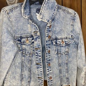 Denim cropped jacket